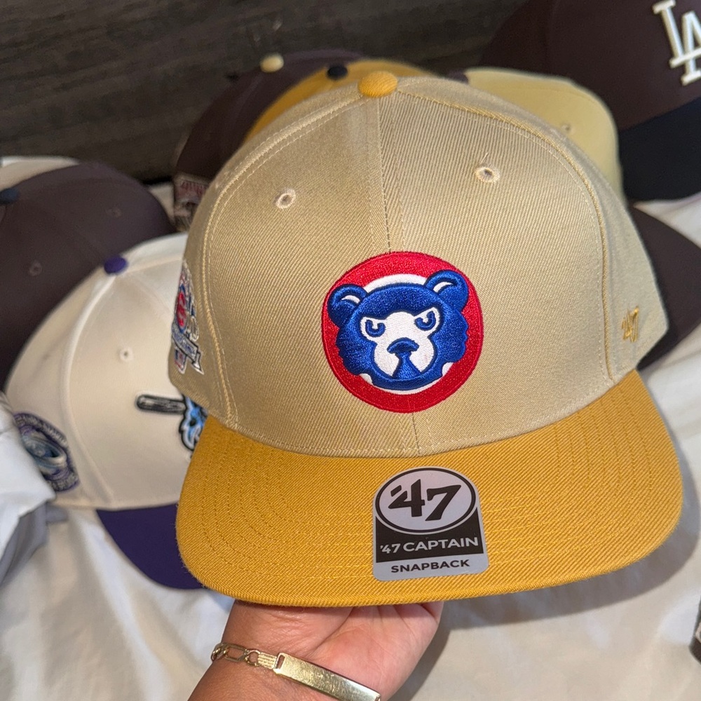 47 Brand Gold and Tan Snapback Cap